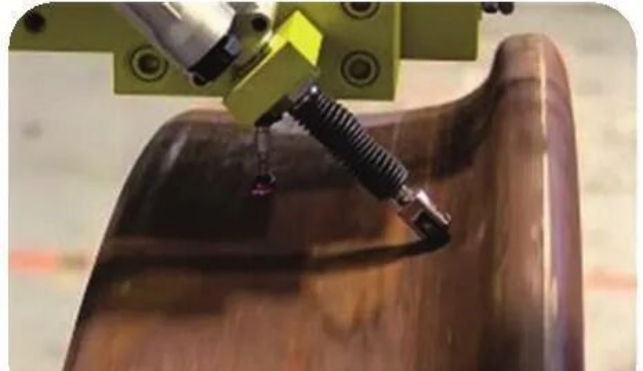 Die Lauffläche des Räderwerks hat ein konisches Profil.